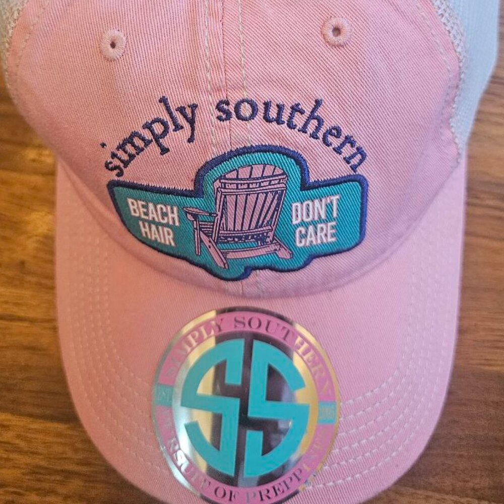 Simply Southern Pink Beach Hair Don't Care Hat - NWT